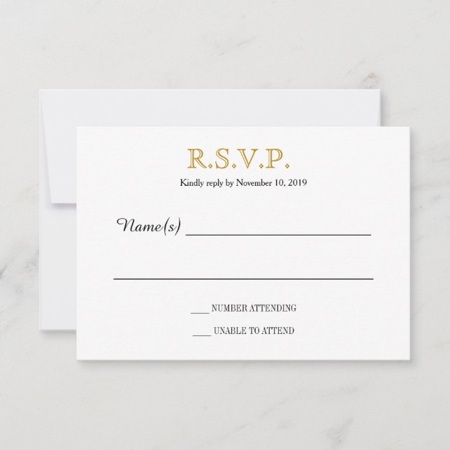 Simple Silhouettes RSVP card (Front)