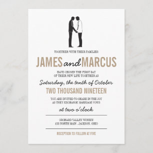 Simple Silhouettes Wedding Invitation