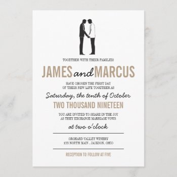 Simple Silhouettes Wedding Invitation by goskell at Zazzle