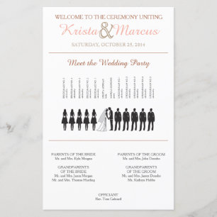 Simple Silhouettes Wedding Program