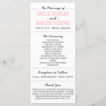 Simple Silhouettes Wedding Program Rack Card-26 by goskell at Zazzle