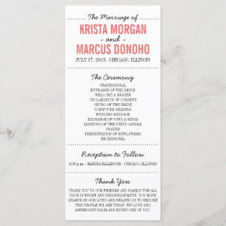 Simple Silhouettes Wedding Program Rack Card 7