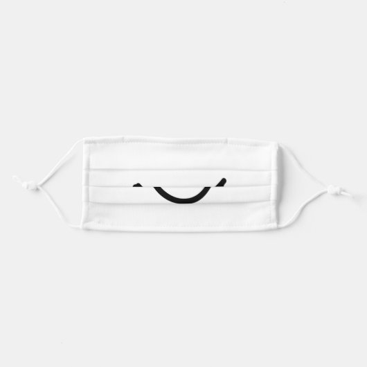 Simple Silly Smile Unisex Adult Cloth Face Mask (Front, Folded)
