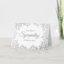 Simple Silver Foil Floral Sympathy Card