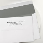 Simple Silver Gray Return Address Lined Envelope<br><div class="desc">Simple solid color silver gray lined envelope with a return address on the back flap. A variety of colors available for any celebration,  event or holiday.</div>