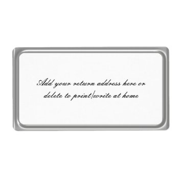 Simple Silver Grey Frame Mailing Labels by Truly_Uniquely at Zazzle