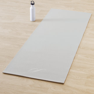 Simple Silver Grey Neutral Minimalist Exercise Yoga Mat