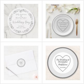 Simple Silver Grey Wedding Collection