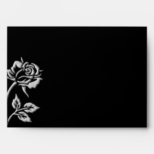 Simple Silver Rose Envelope