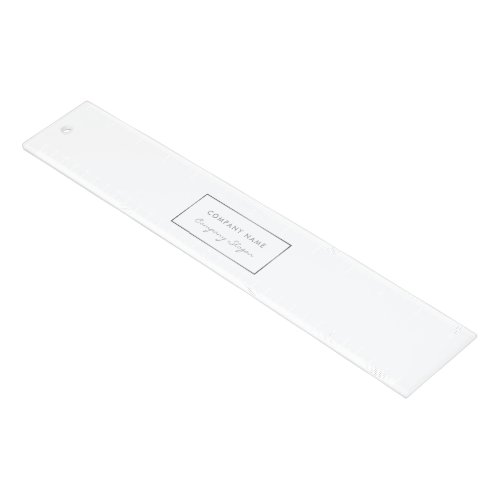 Simple Silver  White Foil Effect CompanyEvent Ruler