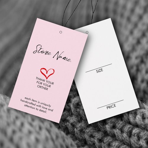 Simple Size Clothing Hanging Display Price Tags