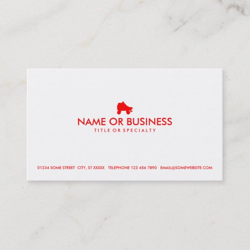 Customizable simple skate business card template