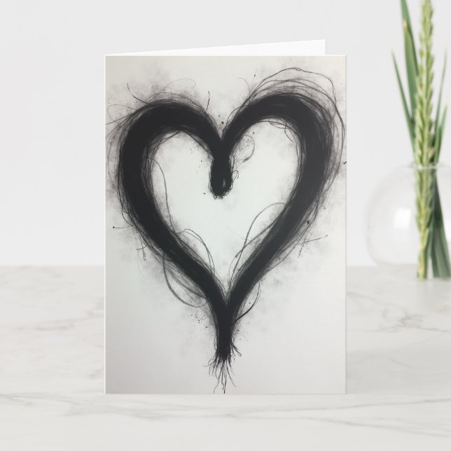 Simple Sketch Heart Card (Front)