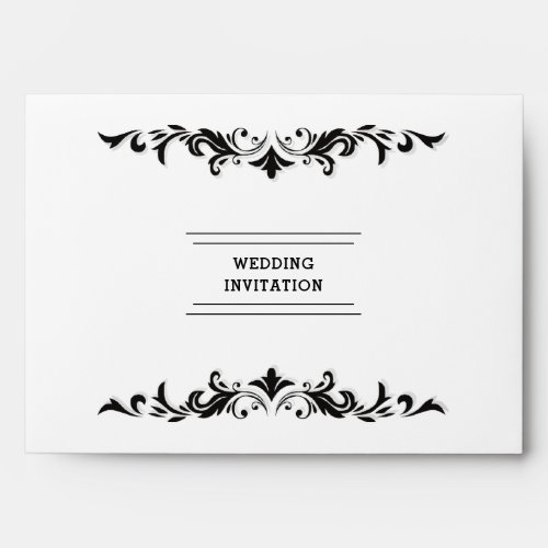 Simple Sketch White Wedding Envelope