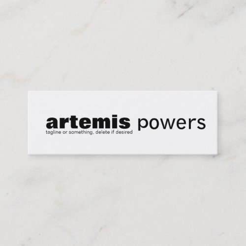 Simple Skinny Business Card minimal design, red