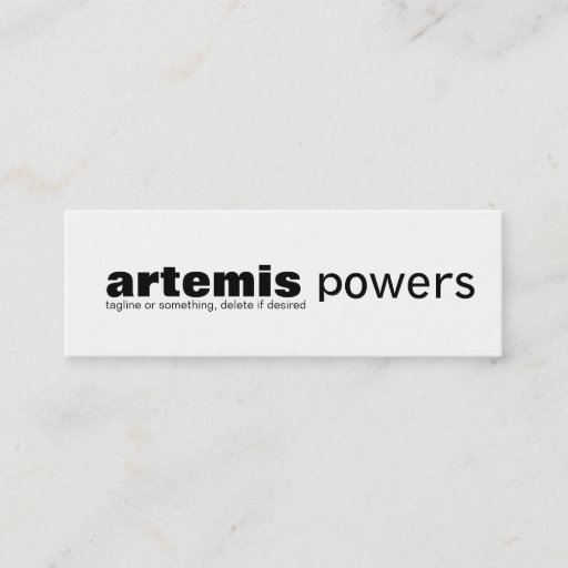 Customizable Simple Skinny Business Card minimal design, red