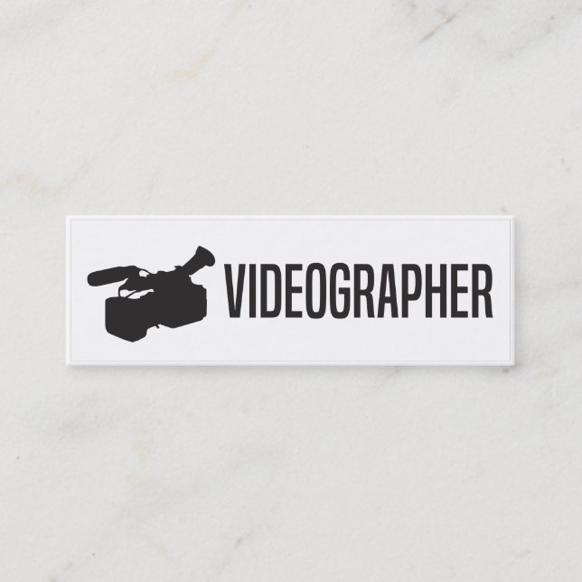 Simple Skinny Videographer Business Card (Front)