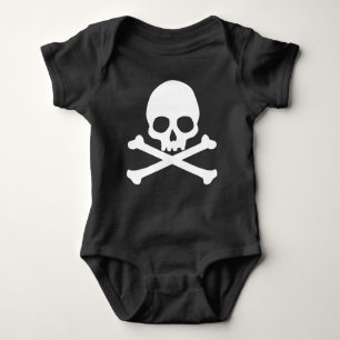 Simple Skull and Crossbones Baby Bodysuit