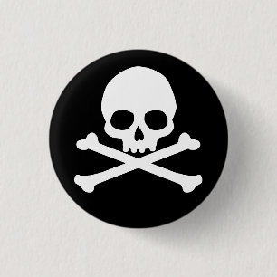 Simple Skull and Crossbones Button