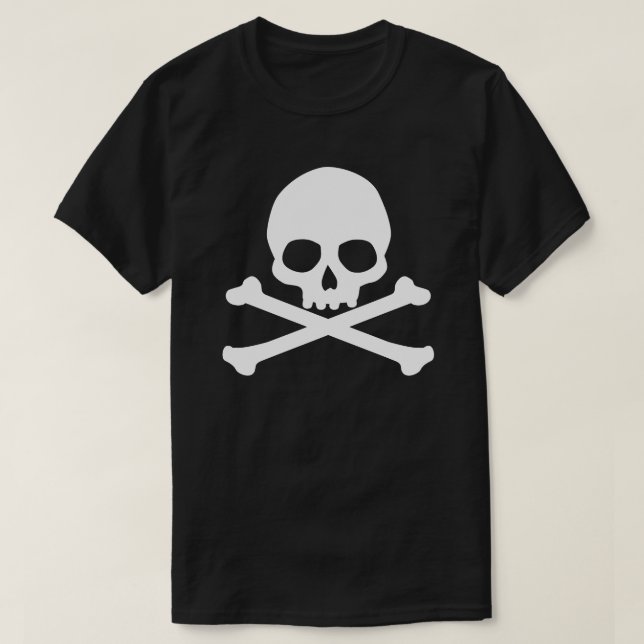 Simple Skull And Crossbones T-Shirt (Design Front)