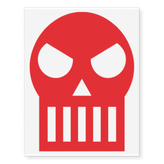 Simple Skull Temporary Tattoos