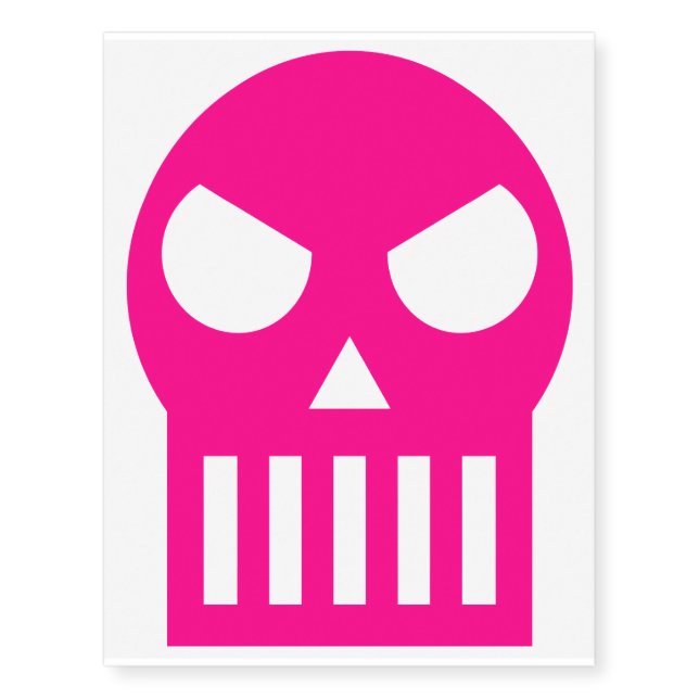 Simple Skull Temporary Tattoos (Front)