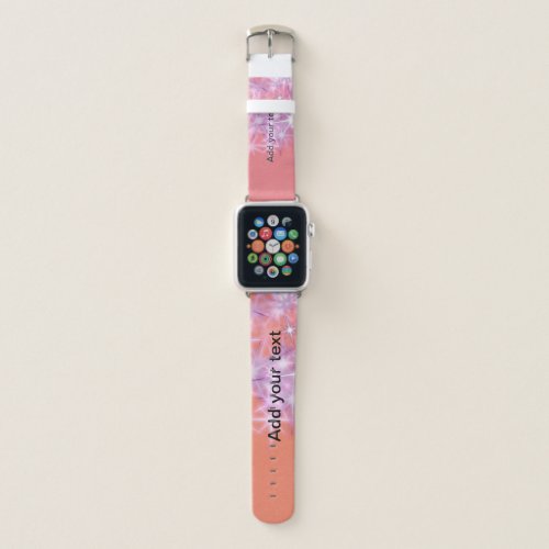 Simple sky blue glitt sparkle stars add your text  apple watch band