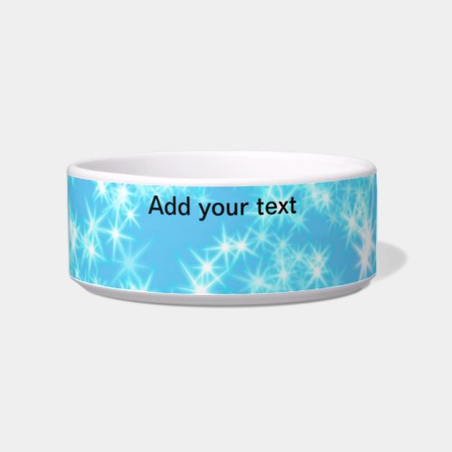 Simple sky blue glitt sparkle stars add your text  bowl