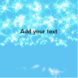 Simple sky blue glitt sparkle stars add your text  cutout