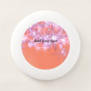 Simple sky blue glitt sparkle stars add your text Wham-O frisbee