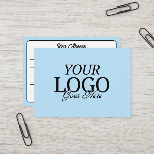 Simple Sky Blue Logo With Lines Business Card