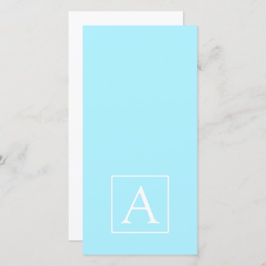 Simple Sky Blue Monogram (Front/Back)