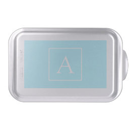 Simple Sky Blue Monogram Cake Pan