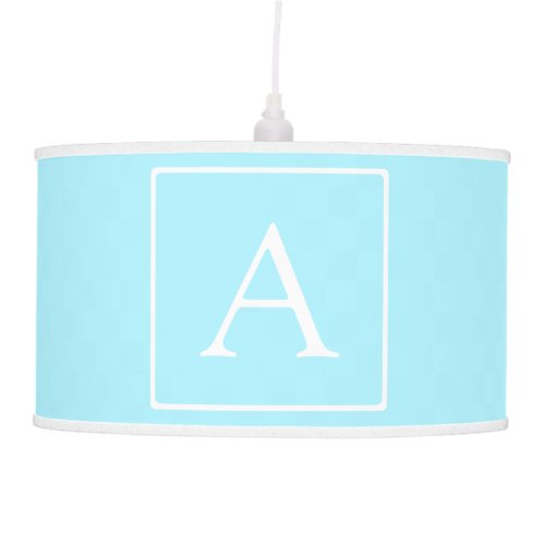 Simple Sky Blue Monogram Ceiling Lamp