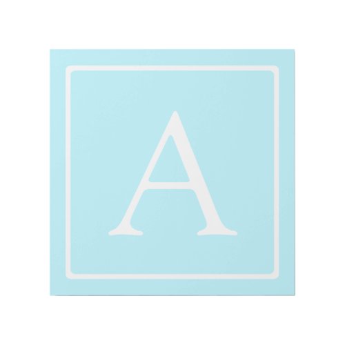 Simple Sky Blue Monogram Gallery Wrap