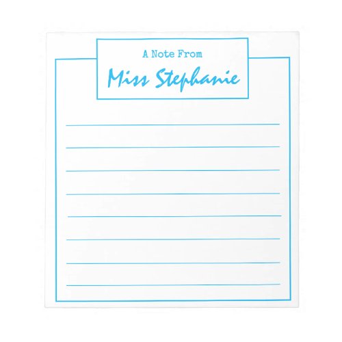 Simple Sky Blue Script From Teacher Notepad