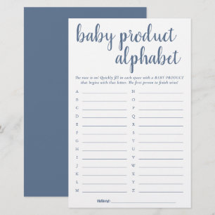 Simple Slate ABC Product Dusty Blue Shower Game