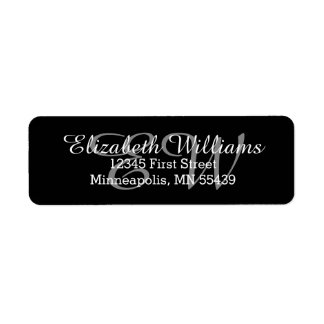 Simple Sleek Back Inital Return Address Labels