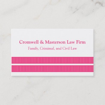 Simple Sleek Stripes Business Card  Pink Business Card by Superstarbing at Zazzle