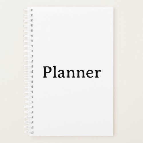 Simple Small 5.5" x 8.5" Hard Cover, White Spiral Planner