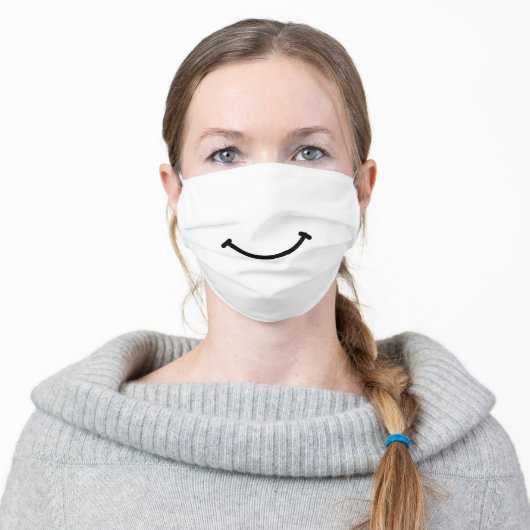 Simple Smile Unisex Adult Cloth Face Mask (Worn)