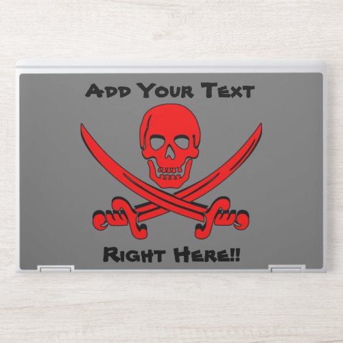 Simple Smiling Pirate Skull HP Laptop Skin