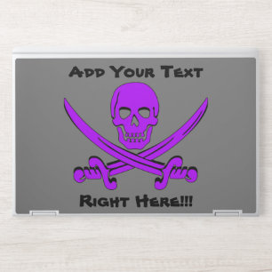 Simple Smiling Pirate Skull HP Laptop Skin