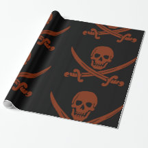 Simple Smiling Pirate Skull with Crossed Swords