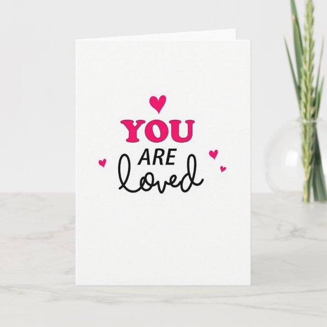 Simple Smooth Hearts You Are Loved Card (Front)