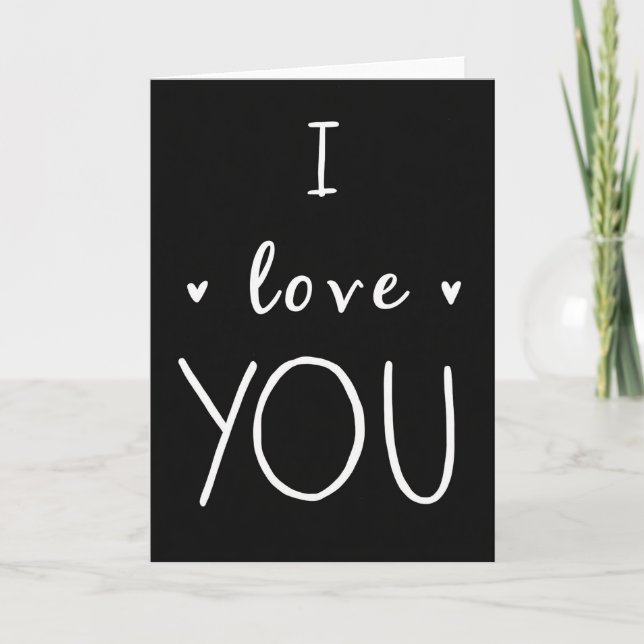 Simple Smooth I Love You Card (Front)
