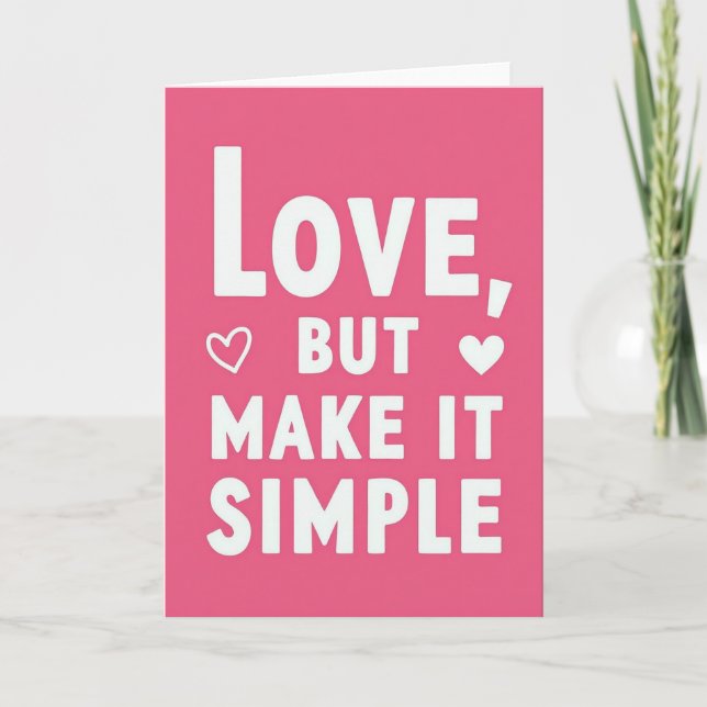 Simple Smooth Love Hearts Card (Front)