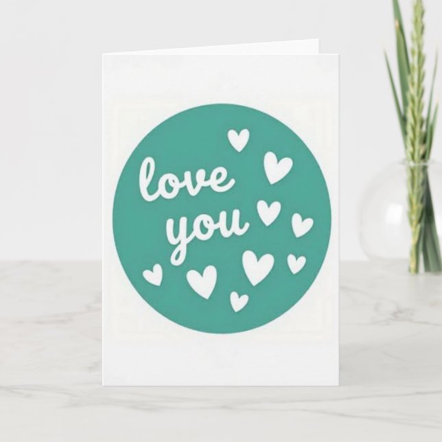Simple Smooth Love You Heart Card (Front)
