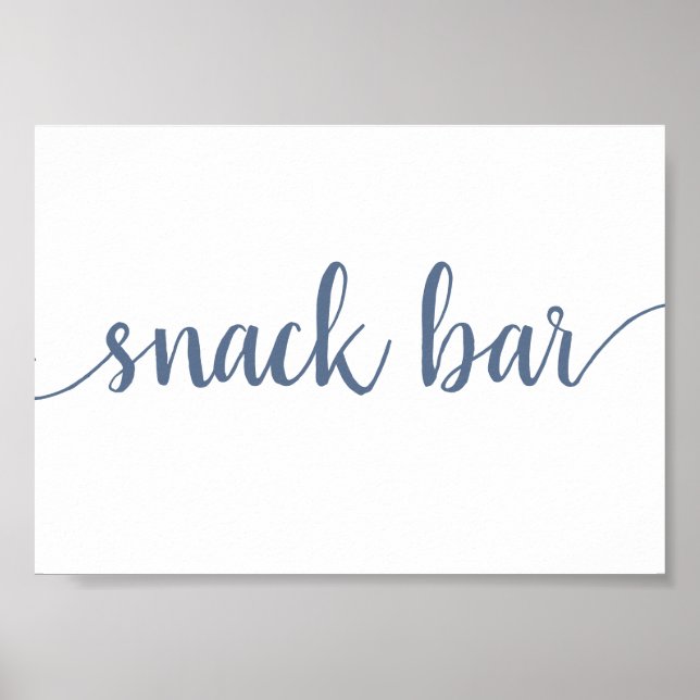 Simple Snack Bar | Dusty Blue Any Event Sign (Front)