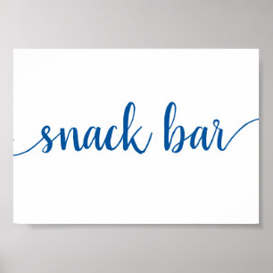 Simple Snack Bar French Blue Any Event Sign